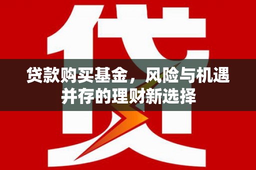 霍尔果斯贷款购买基金，风险与机遇并存的理财新选择