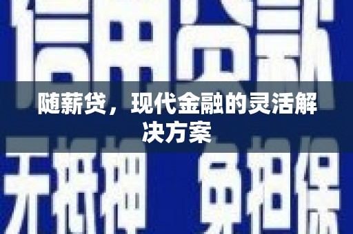 霍尔果斯随薪贷，现代金融的灵活解决方案