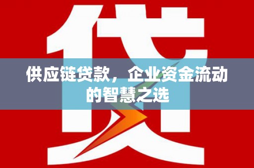 霍尔果斯供应链贷款，企业资金流动的智慧之选