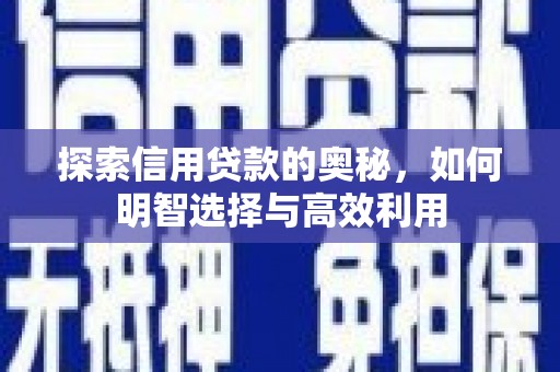 霍尔果斯探索信用贷款的奥秘，如何明智选择与高效利用